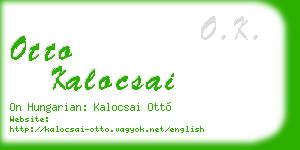 otto kalocsai business card