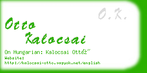 otto kalocsai business card
